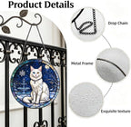Stained Glass Window Hanging Turkish Angora Cat Suncatcher Gifts 11.8" - Image 3