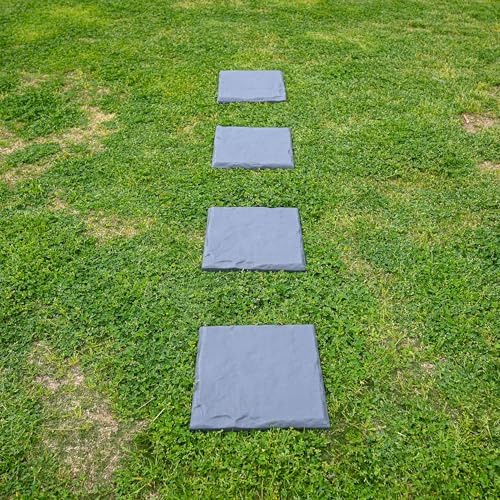 Garden Stepping Stones with Stakes – Set of 4, PP Walkway Pads, 15.5" x 15.5", Weather-Resistant, Easy Installation (4 Pcs, Gray) - Image 6