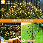 Solar Garden Lights Outdoor, 4 Pack 2-Layer Swaying Fairy Firework Lights - Image 4