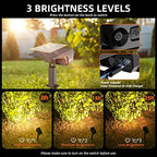 LEREKAM 3 Brightness Modes Solar Outdoor Lights, 360 Degree Adjustable Lighting Angle with 40 LED's, Spotlights Outdoor Waterproof Auto On or Off Solar Garden Lights 8 Pack - Image 4