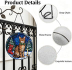 Stained Glass Window Hanging Abyssinian Cat Suncatcher Gifts for Mom 9.8" - Image 3
