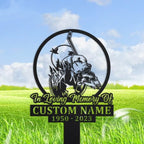 DINOMAN Personalized Memorial Plaques for Outdoors Dog Duck Hunting Grave Marker Metal Garden Stakes Hunter Memorial Gifts Sympathy Gifts for Loss of Loved One (Duck Hunting) - Image 3