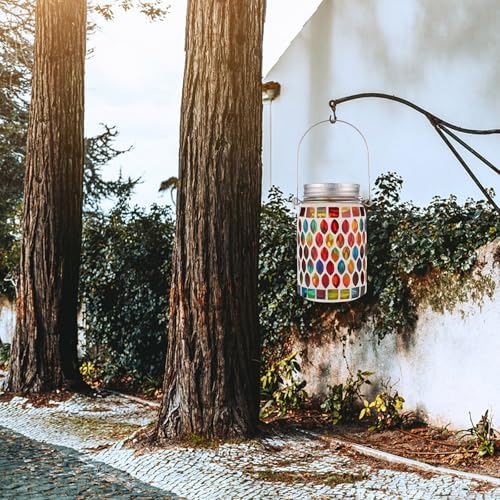 Solar Outdoor Hanging Lamp Ornament Glass Decorative Lantern - Image 7