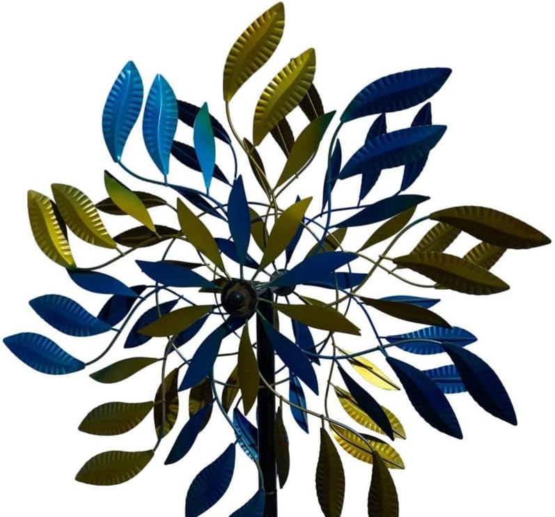 Chalily Meteor Explosion Garden Wind Spinner Outdoor Spinners for yard decoration and sculpture extra large metal spinning kinetic art giant lawn decorations solar wind power sculptures decor no motor by Chalily