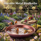 Bird Bath Bowl Outside, Large Bird Bath Bowl Replacement, Standing - Image 5