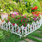Sungmor Cast Iron Garden Edging, 10.6 Inches Tall 4 Pack Rustic White - Image 4