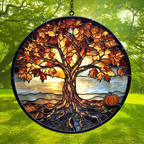 Autumn Tree of Life Acrylic Suncatcher - Image 3