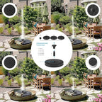 SiliFine Solar Fountain Ceramic Bird Bath for Outdoors Patio Yard Lawn - Image 3