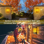 Solar Torch Light with Flickering Flame, Upgraded Solar Flame Lights Outdoor, LED Solar Powered Wall Mounted Night Lights for Garden Pathway, Dusk to Dawn Christmas Landscape Decoration - Image 6