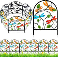 Yaocom 6 Pack Dragonfly Garden Fence 16.5" H x 11.8" W Metal Border by Yaocom