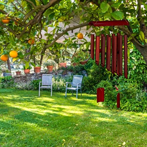 Relaxdays Wind Chime Bamboo, Calm Sound Chimes with 12 Tubes, Hanging Decor - Image 5