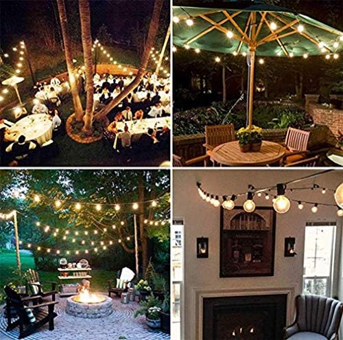 25Ft LED String Lights with 27 Shatterproof LED Clear Globe Bulbs, Indoor&Outdoor String Lights for Patio, Garden, Backyard, Bistro, Pergola, Tents, Gazebo Decor, White Wire - Image 7