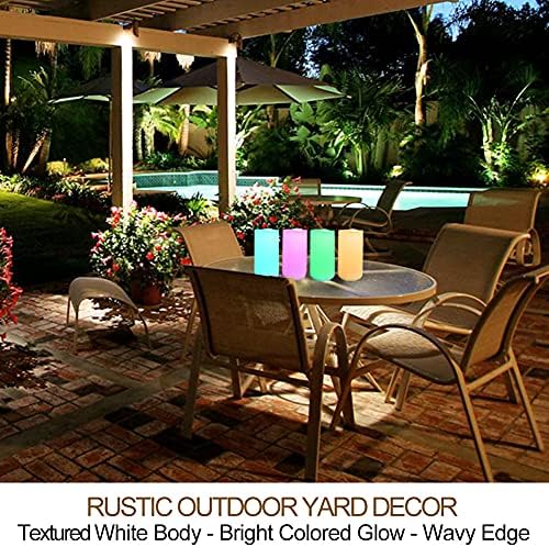 4-Pack Multicolor 3x6 Outdoor LED Pillar Candles with Timer and Remote - IP64 Waterproof Color Changing LED Pillar Candles - Battery Operated Flickering Flameless Candle Unscented - Image 5