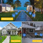 EOYIZW Solar Lights Outdoor, 12 Pack Blue Solar Torch Light - Image 5