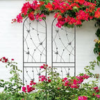 Garden Trellis for Climbing Plants Outdoor, 2-Pack 86" Metal Rustproof - Image 2