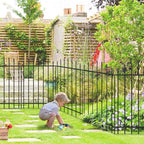 36” x 12’ No-Dig Metal Garden Fence with Stakes, Panels Fencing for Dogs - Image 2