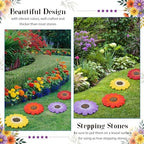 Cinnvoice 6 Pack Garden Stepping Stones Outdoor - 10 Inch Resin Decorative Stone for Garden Walkway Patio Landscaping Yard Decor(Daisy) - Image 3