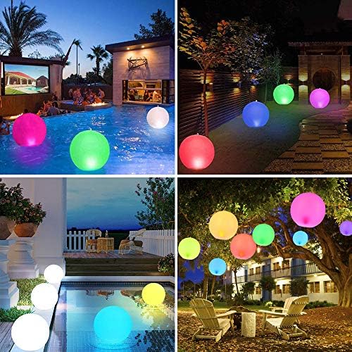 GEEDIAR Floating Pool Lights 2pcs,14" Inflatable Solar Powered Pool Light with Remote,IP68 Waterproof Swimming LED Mood Lights with 16 Color Changing Outdoor Decorations Light for Garden and Pond - Image 6