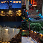 Melunar Solar Deck Lights, 6 Pack Waterproof LED Solar Step Light Outdoor, Fence Lights Solar Powered for Outside, Garden, Patio, Stairs,Yard,10 Lumens, Warm White/Color Changing Lighting - Image 2