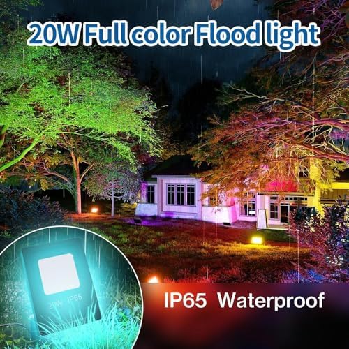 RGB Pixel Flood Lights, WS2811 LED Flood Light, 20W Smart Flood Lights, led addressable Pixel floodlight; DC12-24V Input IP65,X-Connect ;for Outdoor Decorative/Garden/Stage Lighting - Image 6