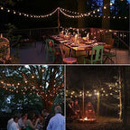 40 ft 25 Warm White G40 LED Outdoor String Light, Plug-in Globe Patio Light - Image 6