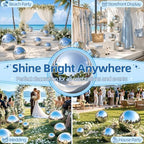 22 Inch Stainless Steel Gazing Globe Mirror Ball, Reflective Smooth Garden Sphere, Polished Shiny Hollow Sphere for Lawn, Yard, Patio, Pond, Garden and Outdoor Decor - Image 3
