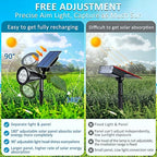 T-SUNUS Blue Solar Landscape Spotlights Outdoor 2 Pack IP65 Waterproof Flag - Image 3