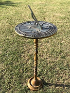 Garden Sundials Pedestal Display Stand Indoor Outdoor Round Sundial Stand for Any Size 8 or 10 inches (Design 4) by RedSkyTrader