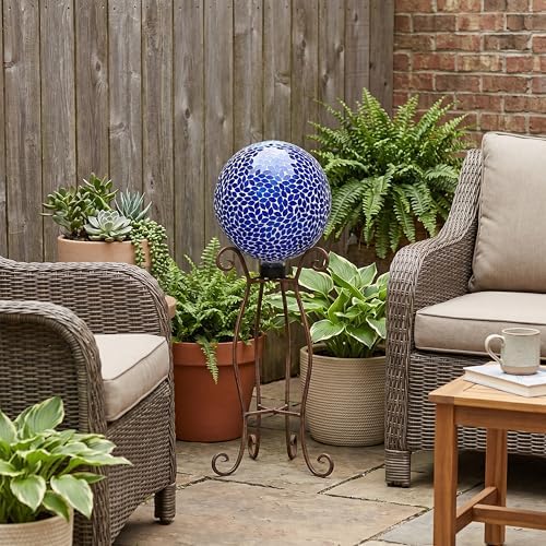 Sunnydaze 10" Mosaic Glass Gazing Ball for Garden, Globe for Outdoor Decor - Image 6