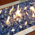 GRISUN 20 Lbs Fire Glass 1/2 Inch for Fire Pit, Pacific Ocean Blue - Image 2