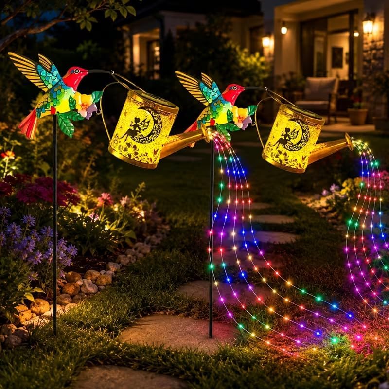 1/2pcs Hummingbird Outdoor Solar Light, 3500K 800LM IP44 Outdoor Decorative Warm White/Colored Lantern, Cute Hanging Garden Lantern, Suitable for Courtyards, Lawns by Vukjep