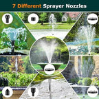 POPOSOAP Solar Fountain Pump, 20W Solar Powered Water Pump with 6.6FT Water Pipe, 320GPH Solar Pond Pump for Pond, Fish Tank, Yard and Wildlife Garden - Image 6