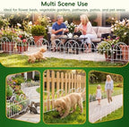 White Garden Fence Panels - 30.33ft x 17in (H) Garden Fence Animal Barrier Metal Fencing for Yard Decorative Garden Border Edging for Dogs No Dig Dog Fence for Outdoor Decor Flower Bed - Image 6