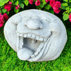 Face Rock Sculpture Laughing Rock Decoration Lawn Ornament Concrete Figure Garden Decor Face with Tongue Out - Image 5