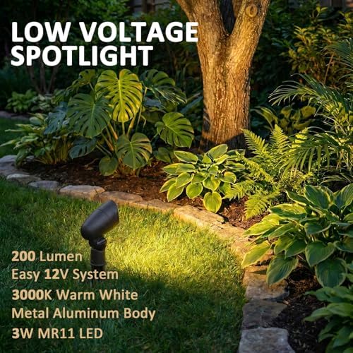 12V AC LED Landscape Spotlights 3W 200LM Brown 8PK - Image 2