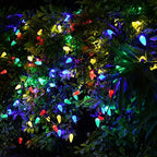 Solar Christmas Tree Lights Outdoor Solar Christmas Lights for Christmas Decorations, 100 LED C6 Strawberry Christmas Fairy Lights for Xmas Tree Garden Yard Patio Arbor Decor(Multicolor, 8 Modes) - Image 3