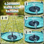 DazSpirit 14.9" Hanging Bird Bath with Solar Fountain for Outdoors - Image 3