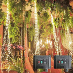 SHUKAN 2 Pack 220 LED Soalr Firefly Bunch Lights, 8 Flashing Modes by SHUKAN