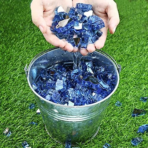 GRISUN 20 Lbs Fire Glass 1/2 Inch for Fire Pit, Pacific Ocean Blue - Image 6