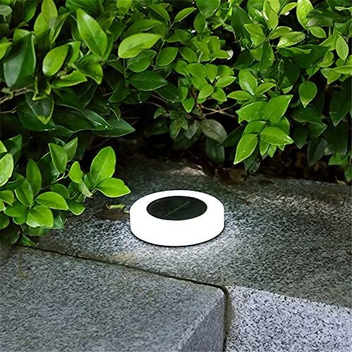 Solar Ground Lights 4 Pack, 8LED Solar Disk Lights Outdoor Solar Lights, Waterproof Atmosphere in-Ground Lights Solar Garden Lights for Landscape Deck Walkway Outdoor(White Light) - Image 2