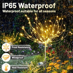 Anordsem Solar Garden Lights Outdoor: 4 Pack Bendable Copper Wire with 120 LED Twinkling Firework - Waterproof DIY Warm Fairy Decorative Yard Patio - Gardening Gifts for Parents Homeowner - Image 5