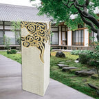 ARCVOX 2.3/2.9/3.6ft Asian Pillar Outdoor Decoration, Flower Pot Columns for Backyard, Faux Stone House Decor Sculpture, Ornament for Landscape Scene Layout (Color : Gold, Size : Size L) by Unknown
