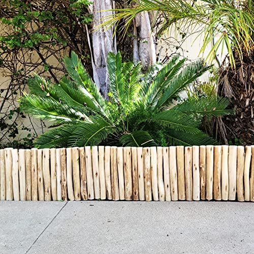 FOREVER BAMBOO Natural Eucalyptus Wood Solid Log for Garden Border Edging Landscaping Borders Lawn 72 in L x 12 in H x 1.25 in D - Image 6