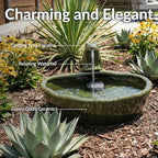 Sunnydaze 7" Ceramic Solar Powered Garden Water Fountain, Frog Spout, Green - Image 3