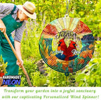 Personalized Dog Angel Paw Wind Spinner Sublimation Memorial Custom Name Years Kinetic Ornament Laser Cut 3D Outdoor Indoor Garden Yard Gifts (Cardinal) - Image 7
