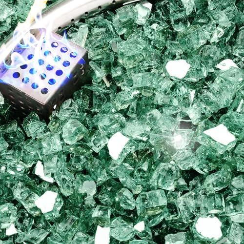 NUPICK 10 Pound Fire Glass, 1/2 Inch Reflective Fire Pit Glass by CreateAmazingChoice