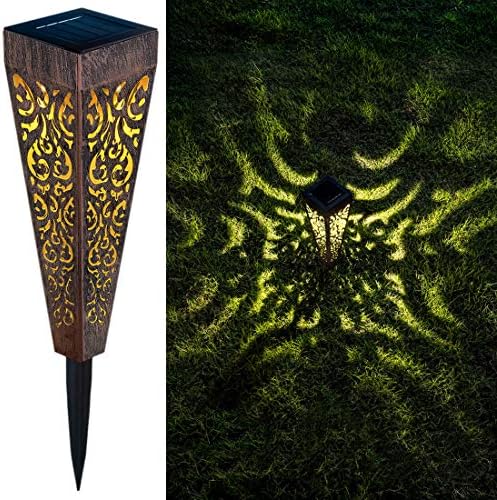 Go2garden 6Pcs Solar Lights Outdoor Pathway Garden Stakes Lights Waterproof LED for Patio, Walkway, Lawn Decorations, Backyard Gifts for Mom Dad Men Women (Copper) by Go2garden