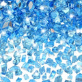 GasSaf 1/4 Inch Pacific Blue Fire Glass Reflective Tempered Fireglass, 20 lb by GasSaf