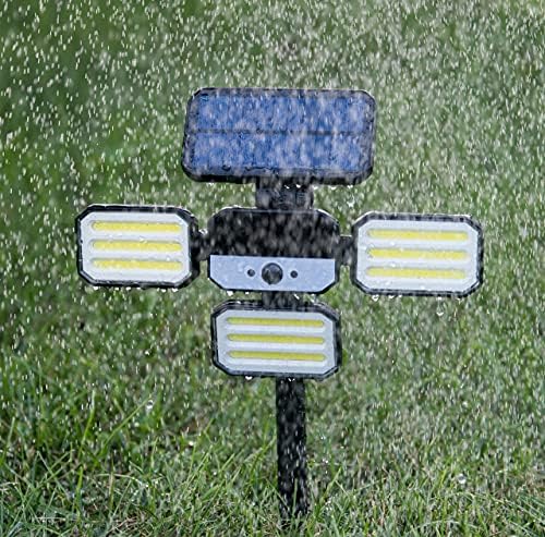 Bionic Floodlight Solar Light Outdoor Waterproof Patio Light Motion Sensor Outdoor Lights w/ Remote Control 3 Heads Wall Lights - Wireless, 50% Brighter-108 COB LED For Lawn, Garden, As Seen On TV - Image 5