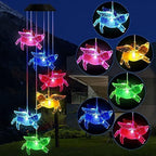 Hummingbird Solar Wind Chimes for Outside - Color Changing LED Outdoor Solar Lights Waterproof Windchimes, Home Garden Patio Yard Porch Decoration (Pig) - Image 2